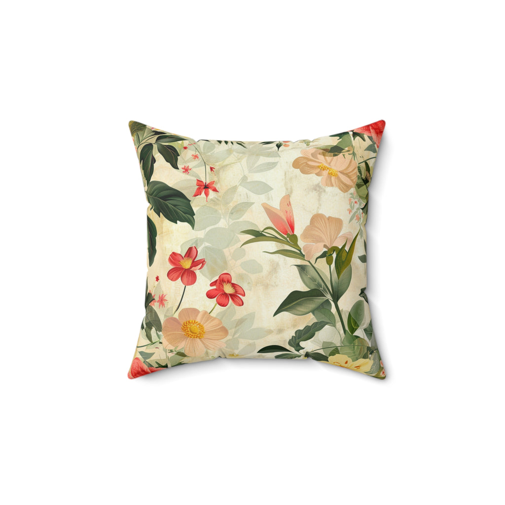 Floral Decorative Square Pillow