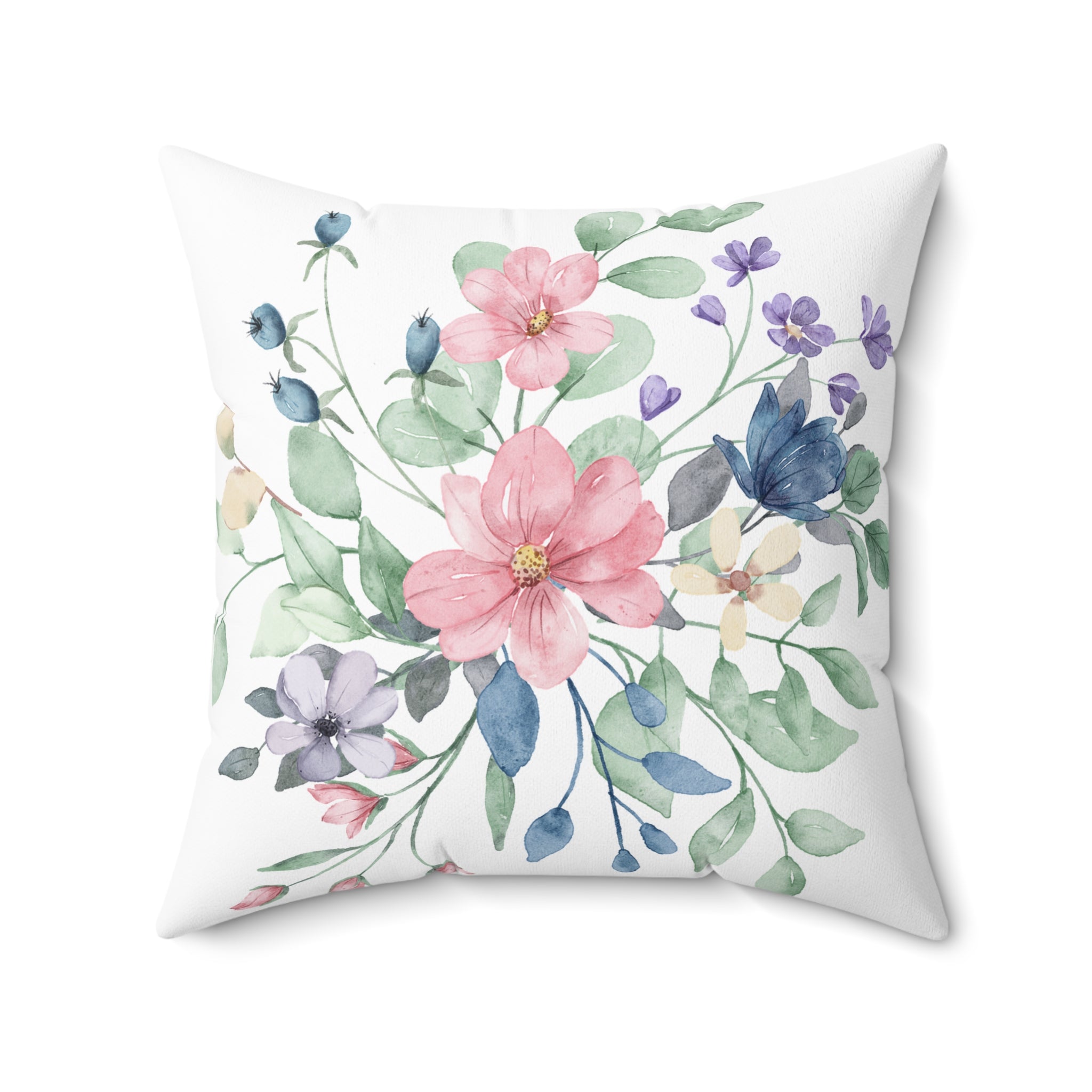 Decorative Square Pillow - Flowers