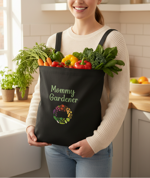100% Certified Organic Canvas Tote Bag Mommy Gardener