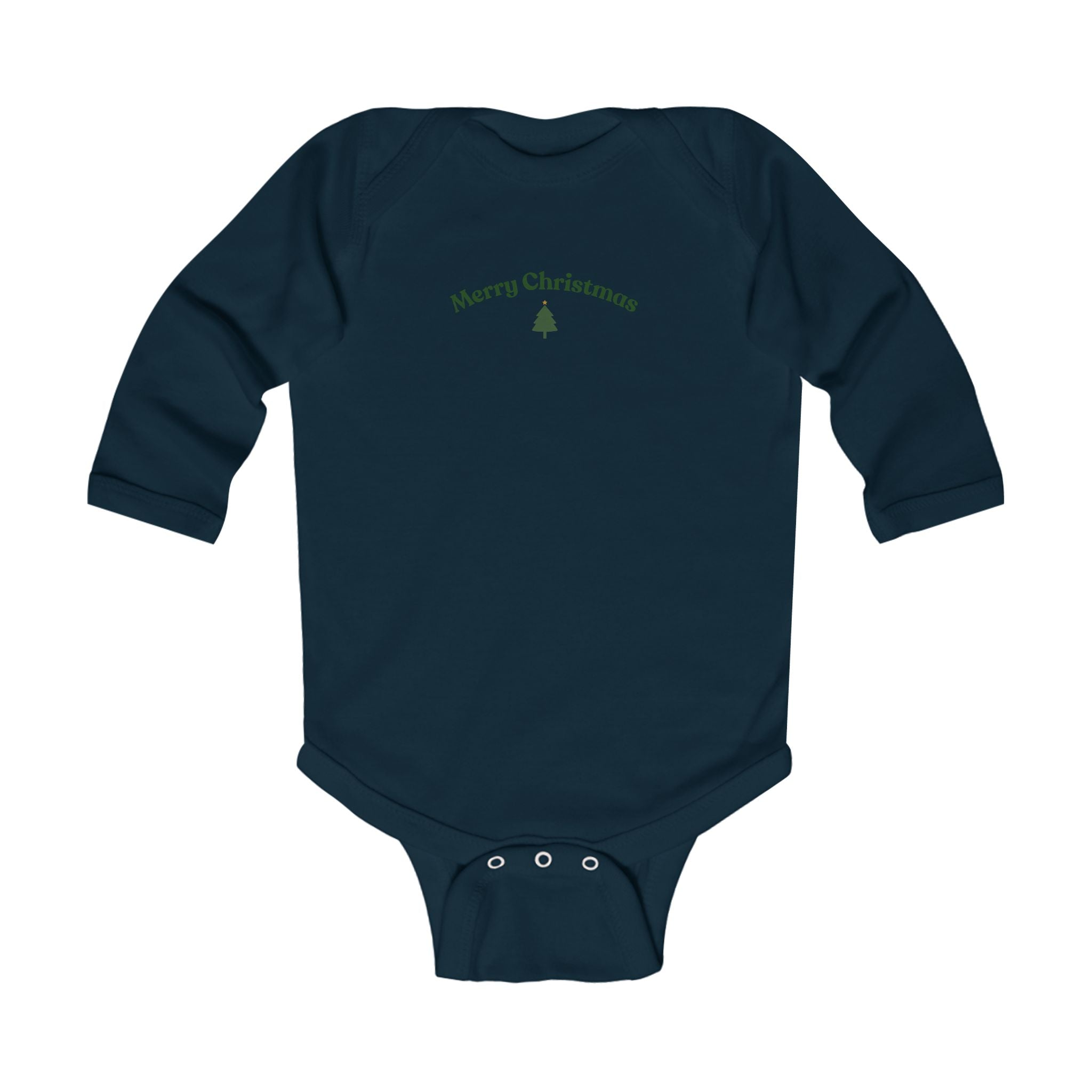 Merry Christmas Infant Onesie green print