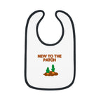 White bib with 'New to the Patch' text and cactus graphics on a white background