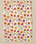 Red Floral Baby Swaddle Blanket