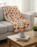 Red Floral Baby Swaddle Blanket