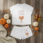 Live for Fall, Live to Grow, Live to Garden Women's Short Pajama Set (AOP)
