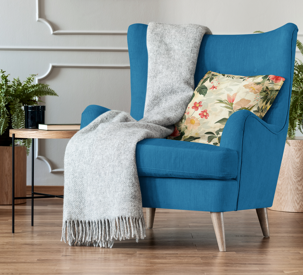 Floral Decorative Square Pillow