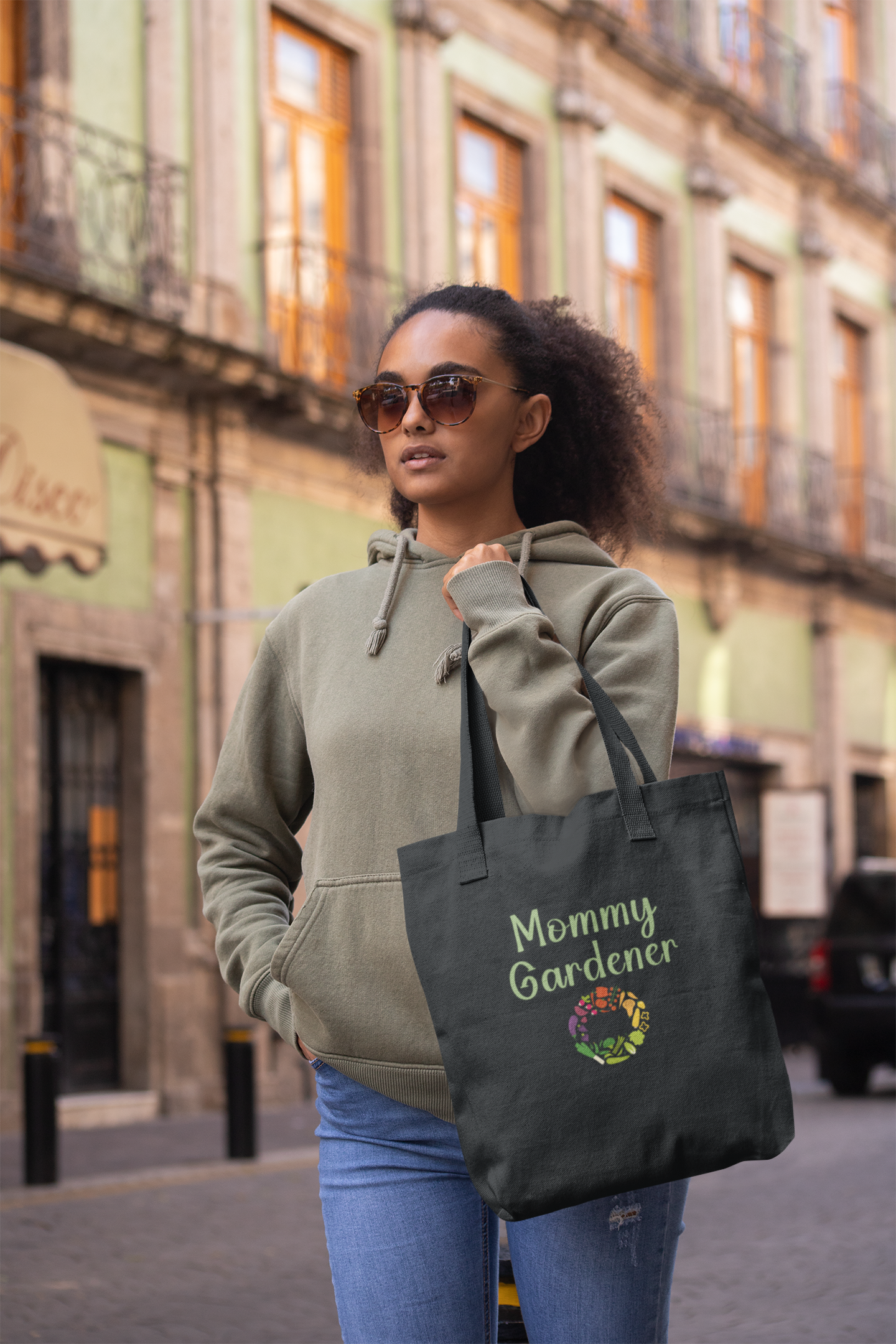 100% Certified Organic Canvas Tote Bag Mommy Gardener