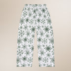 Green Snowflakes Men's cozy pajamas