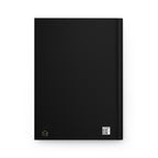Black notebook with a QR code on a white background