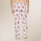 Red Snowflakes Men's cozy pajamas