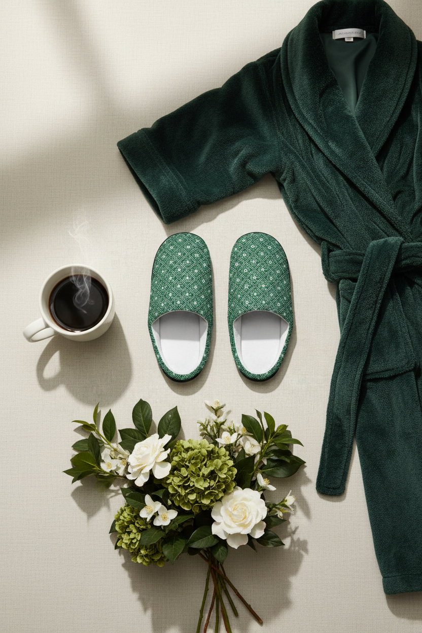 Men's Green Indoor Slippers