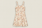 Floral dress on a light gray background