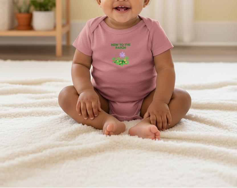 Flower - New to the Patch onesie