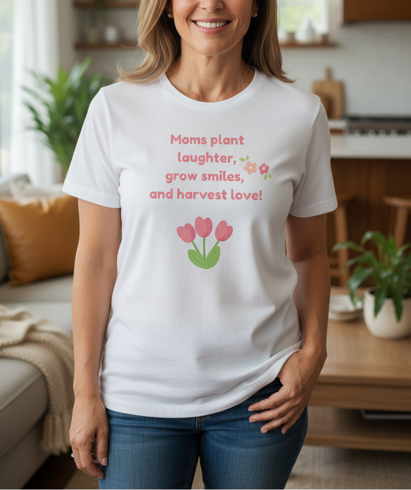 Moms Plant Laughter, Grow Smiles &amp; Harvest Love T-Shirt