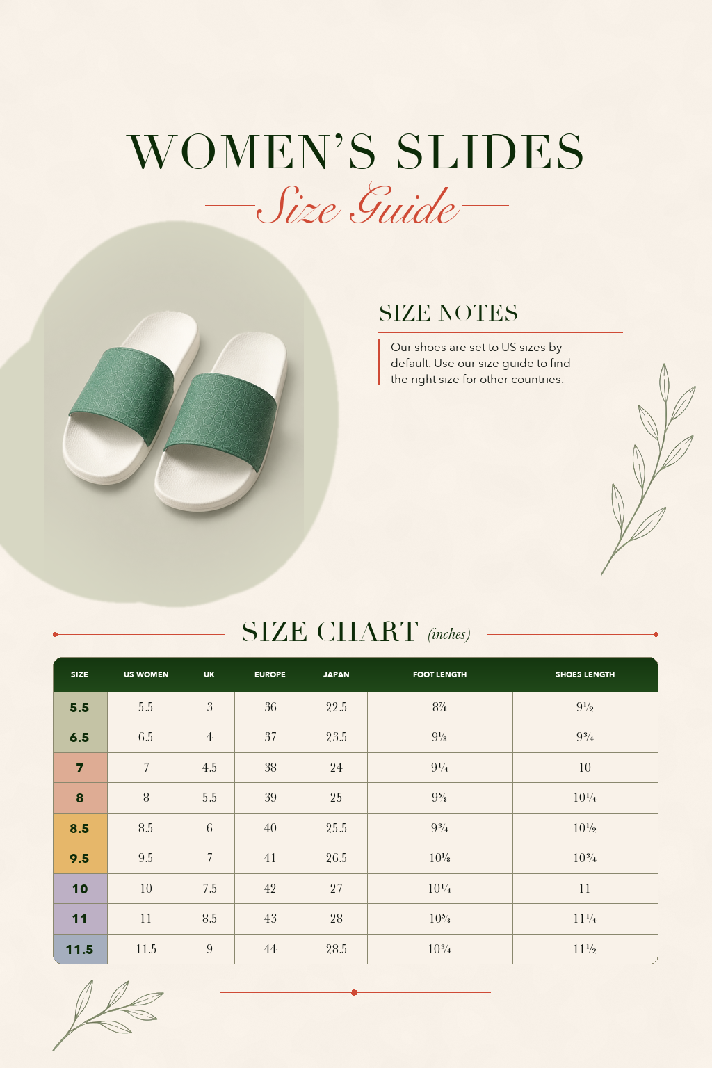 Women's slides with white cushioned footbed and mint green slide straps