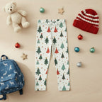Christmas tree pattern on kid leggings
