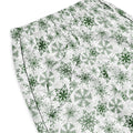 Green snowflake pajama pants. 