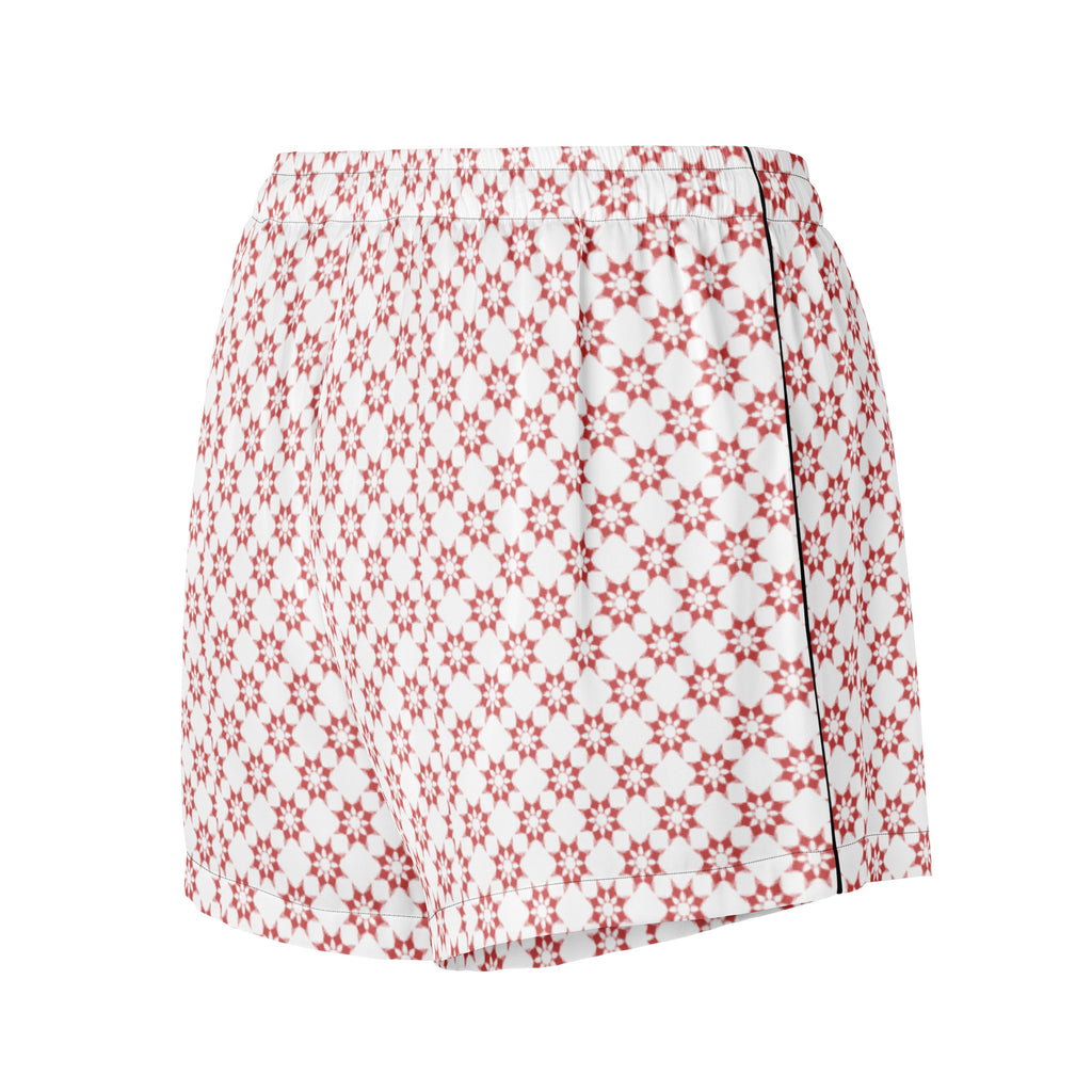 Red Floral Women’s pajama shorts