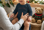 Baby in a festive nursery
