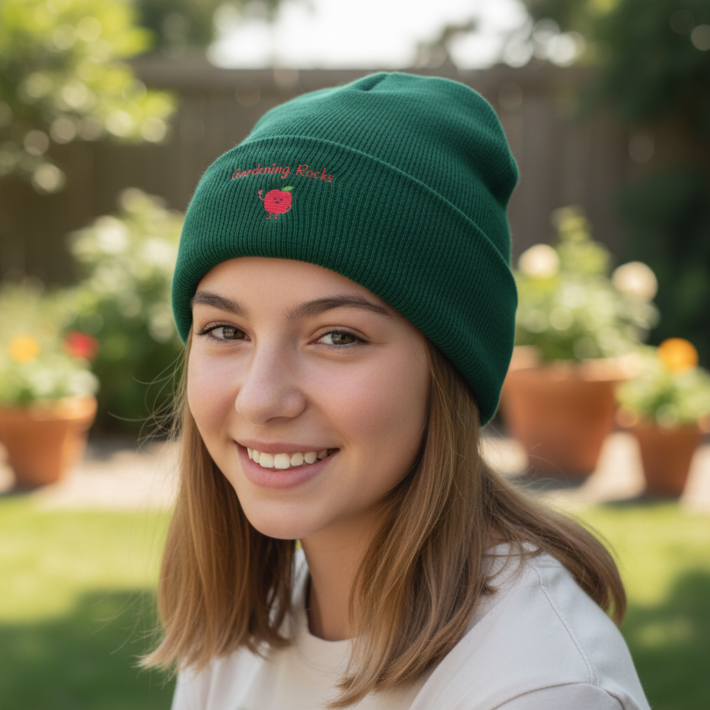 Gardening Rocks Cuffed Beanie