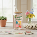 Mommy Gardener Glass Can 16oz