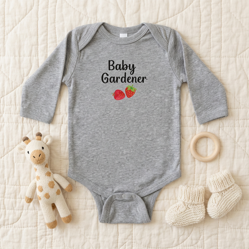 Heather Raspberry onesie styled flat lay