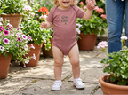 Heather Mauve Grow a Little Cheer baby onesie toddler lifestyle image