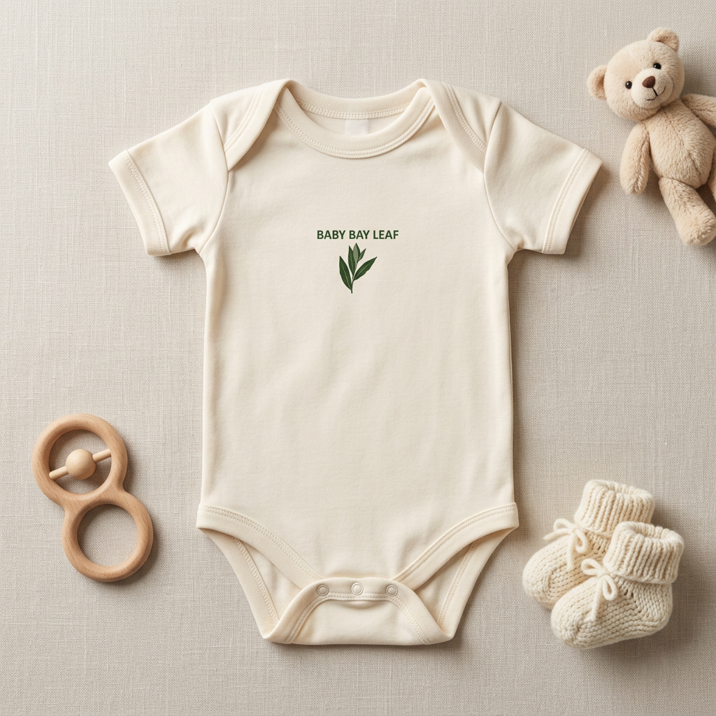 Natural Baby Bay Leaf accessory flat lay