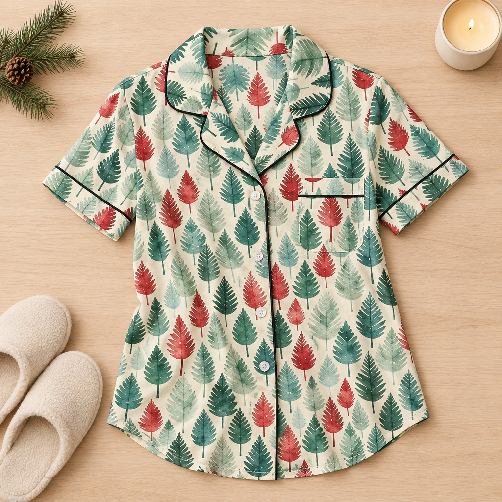 Richer-color Leafy Dreams top with slippers and candle