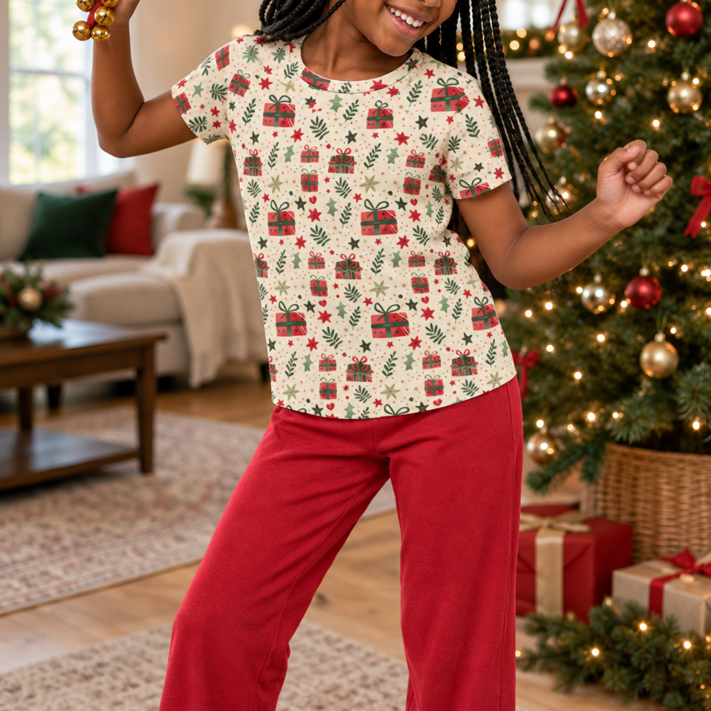 Spot 2 dancing scene with the larger present print