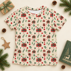 Spot 3 flat lay with the larger present print