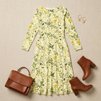 Styled flat with an olive cardigan and cognac boots and handbag
