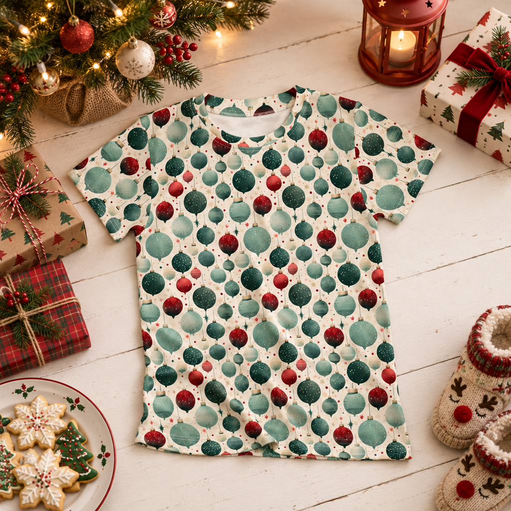 Styled under-tree flat lay
