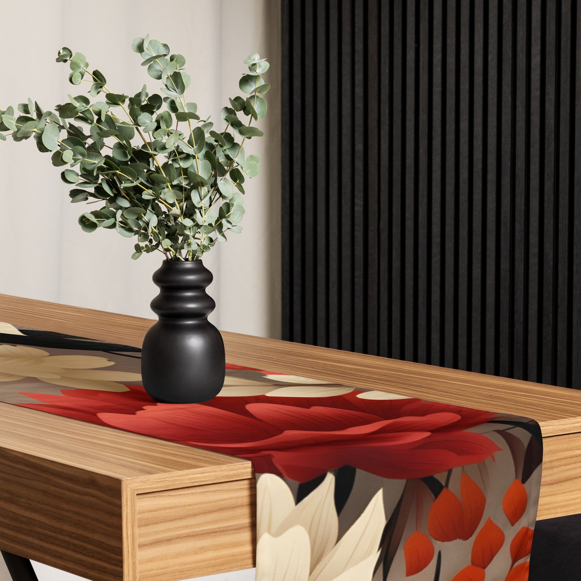 Orange Floral Table runner