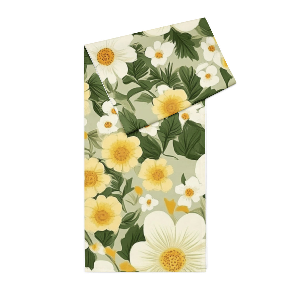 Yellow Floral Table runner