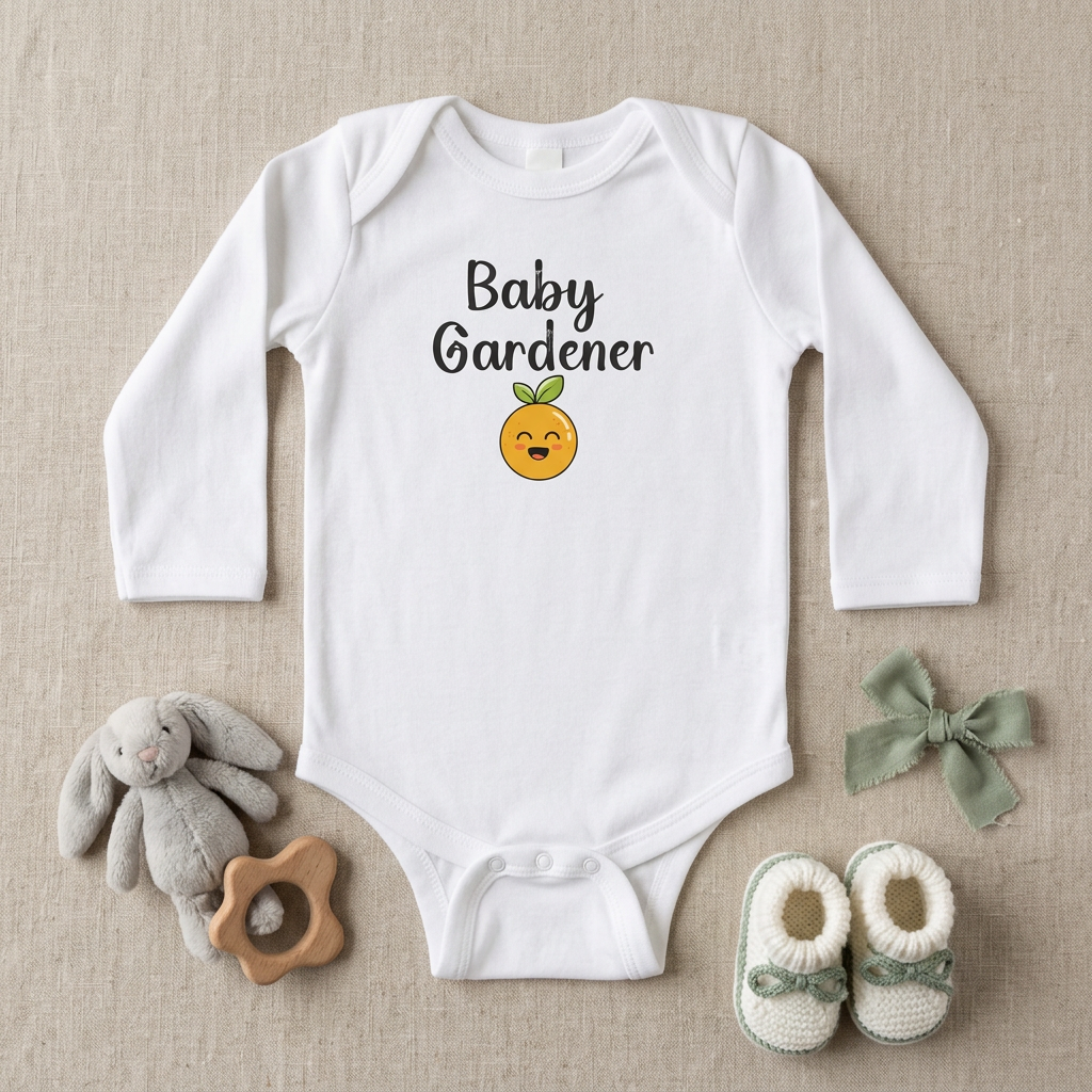 White onesie with baby accessories